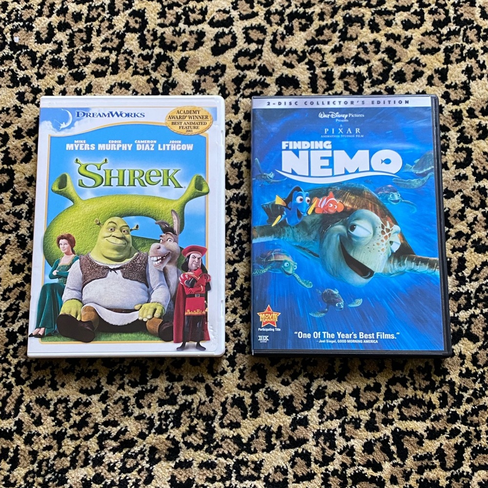 Shrek and Finding Nemo DVD bundle